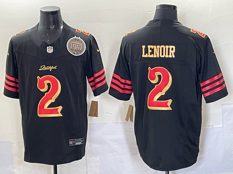 Men San Francisco 49ers #2 Lenoir black Limited Nike NFL 2025 Jersey 021->san francisco 49ers->NFL Jersey